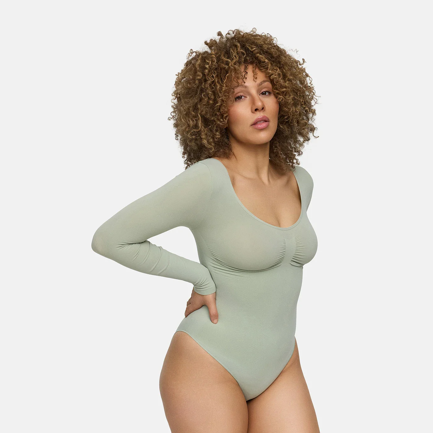 Bodysuit Sculpting Shapewear Longsleeve mit Slip - Image 49