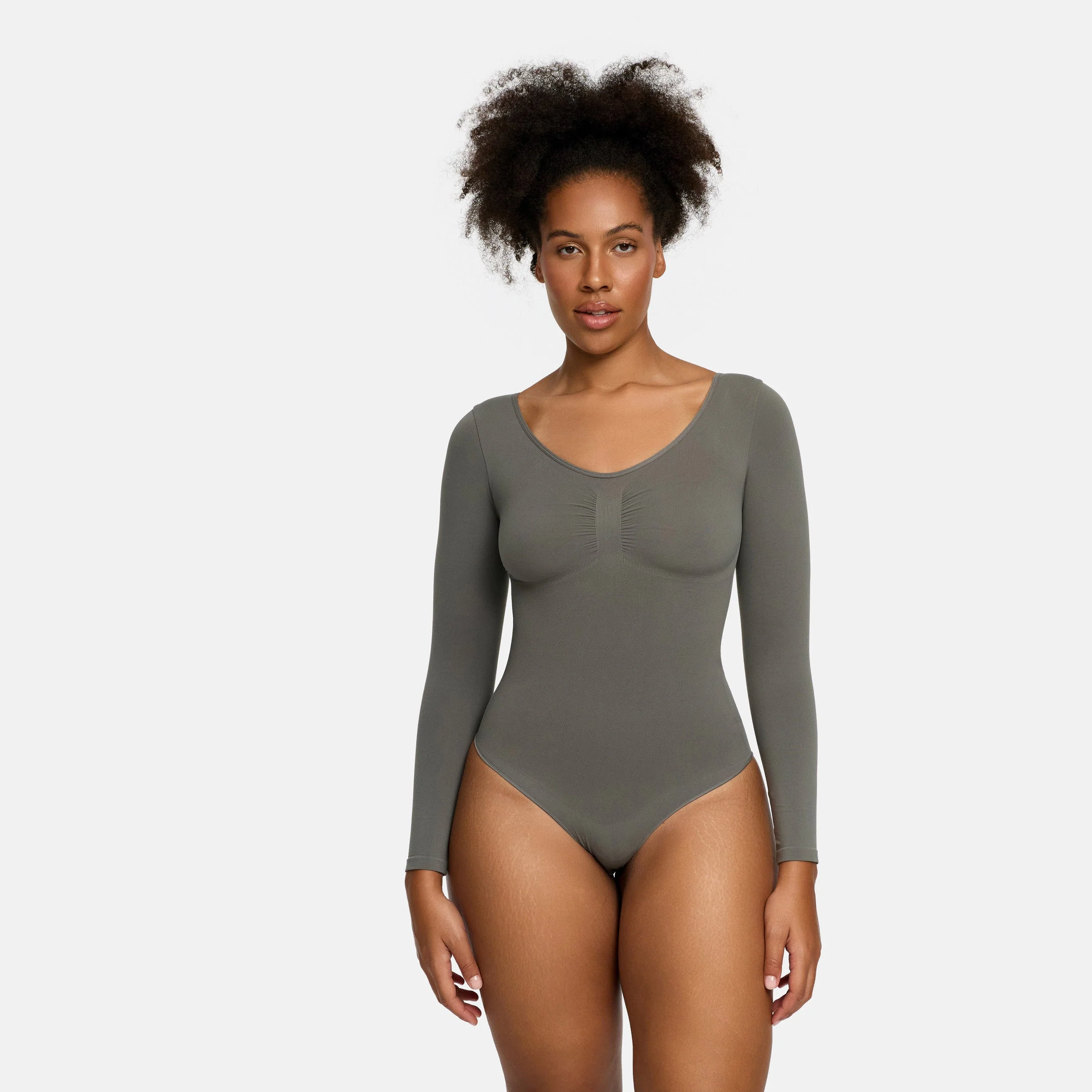 Bodysuit Sculpting Shapewear Longsleeve mit String - Image 16