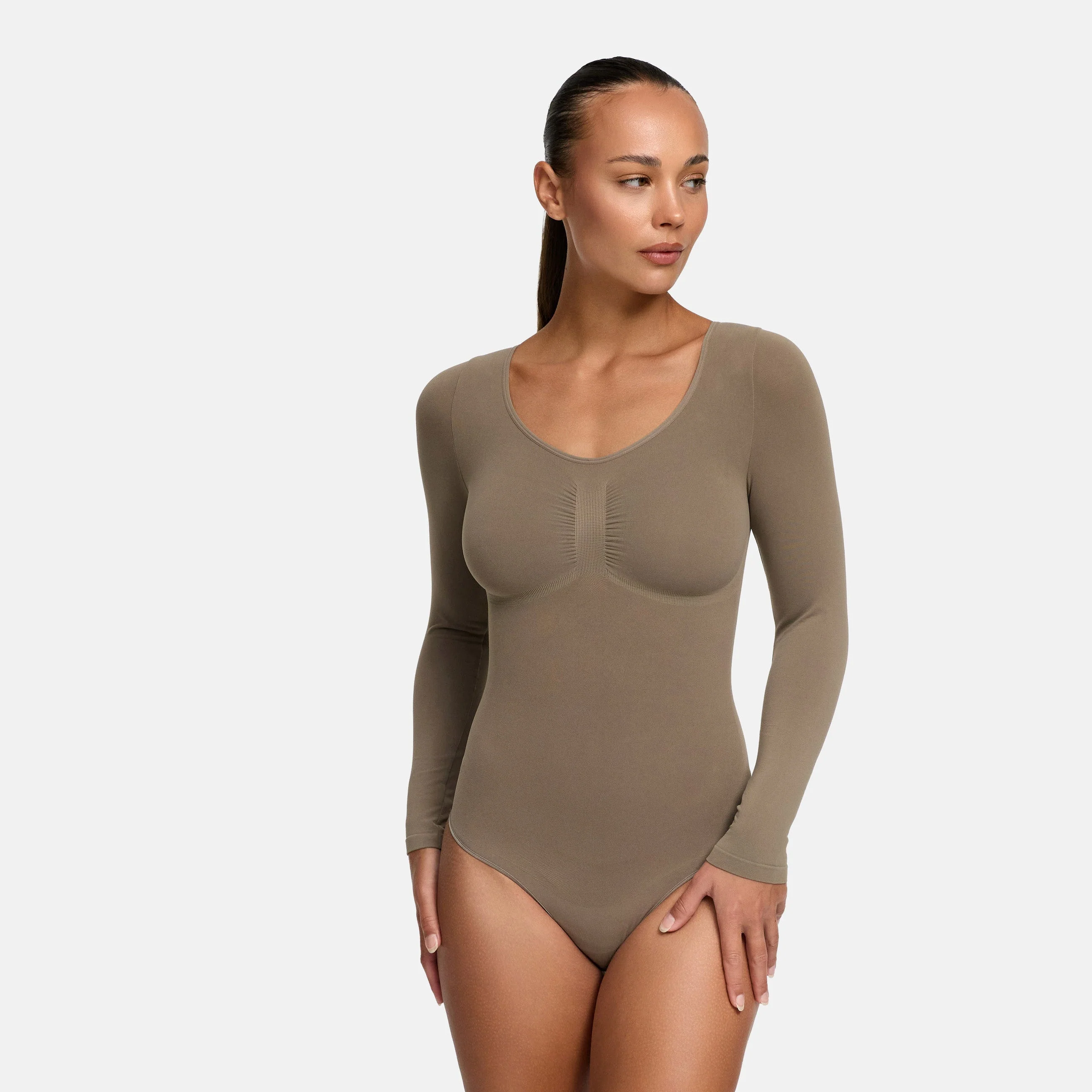 Bodysuit Sculpting Shapewear Longsleeve mit String - Image 20