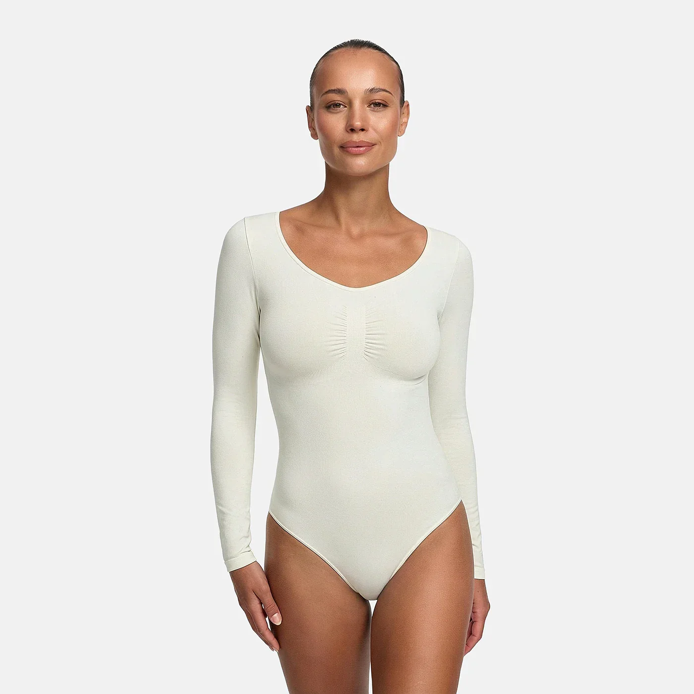 Bodysuit Sculpting Shapewear Longsleeve mit String - Image 30