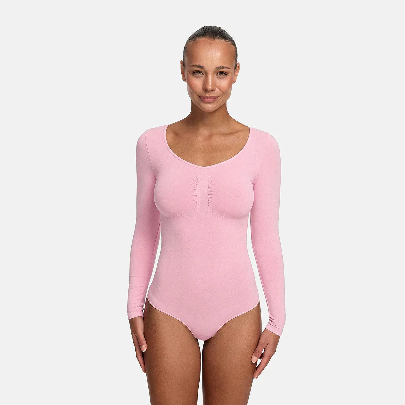 Bodysuit Sculpting Shapewear Longsleeve mit String - Image 34