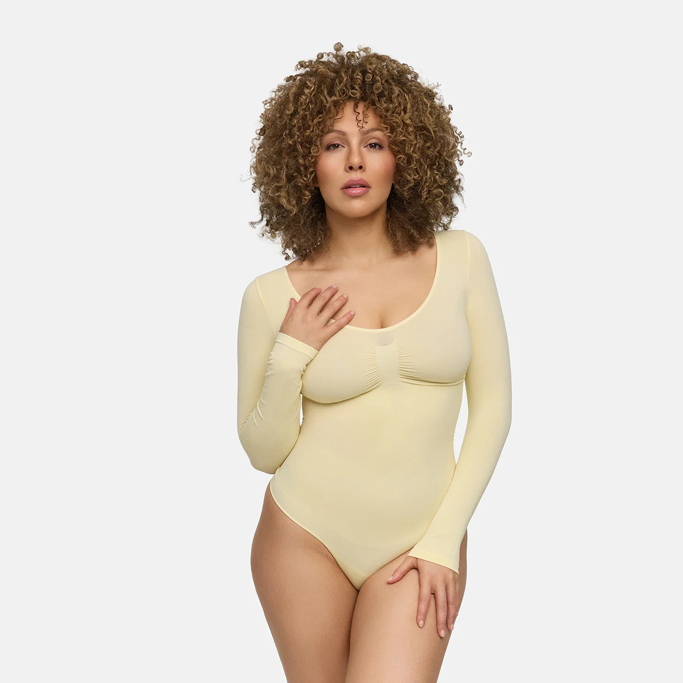 Bodysuit Sculpting Shapewear Longsleeve mit String - Image 51