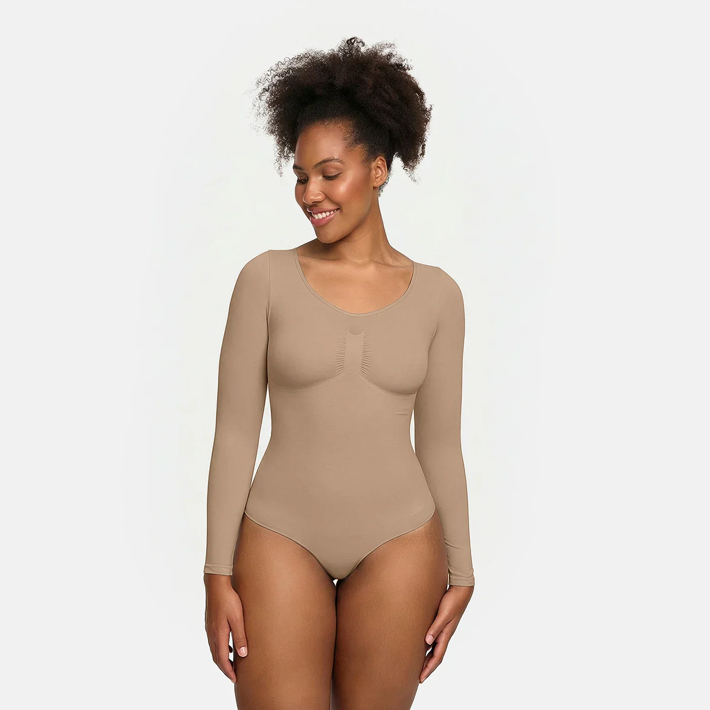 Bodysuit Sculpting Shapewear Longsleeve mit String - Image 6