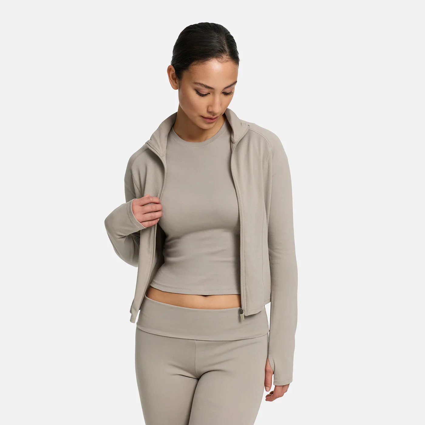 Cotton Body Fitted Zipper Jacke - Image 13