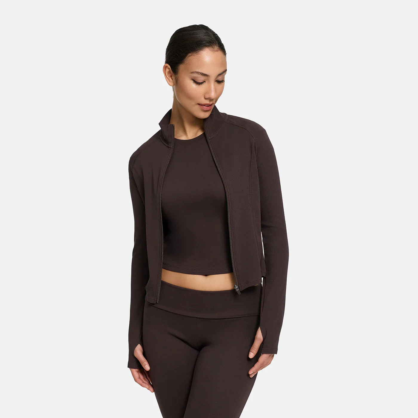 Cotton Body Fitted Zipper Jacke - Image 19