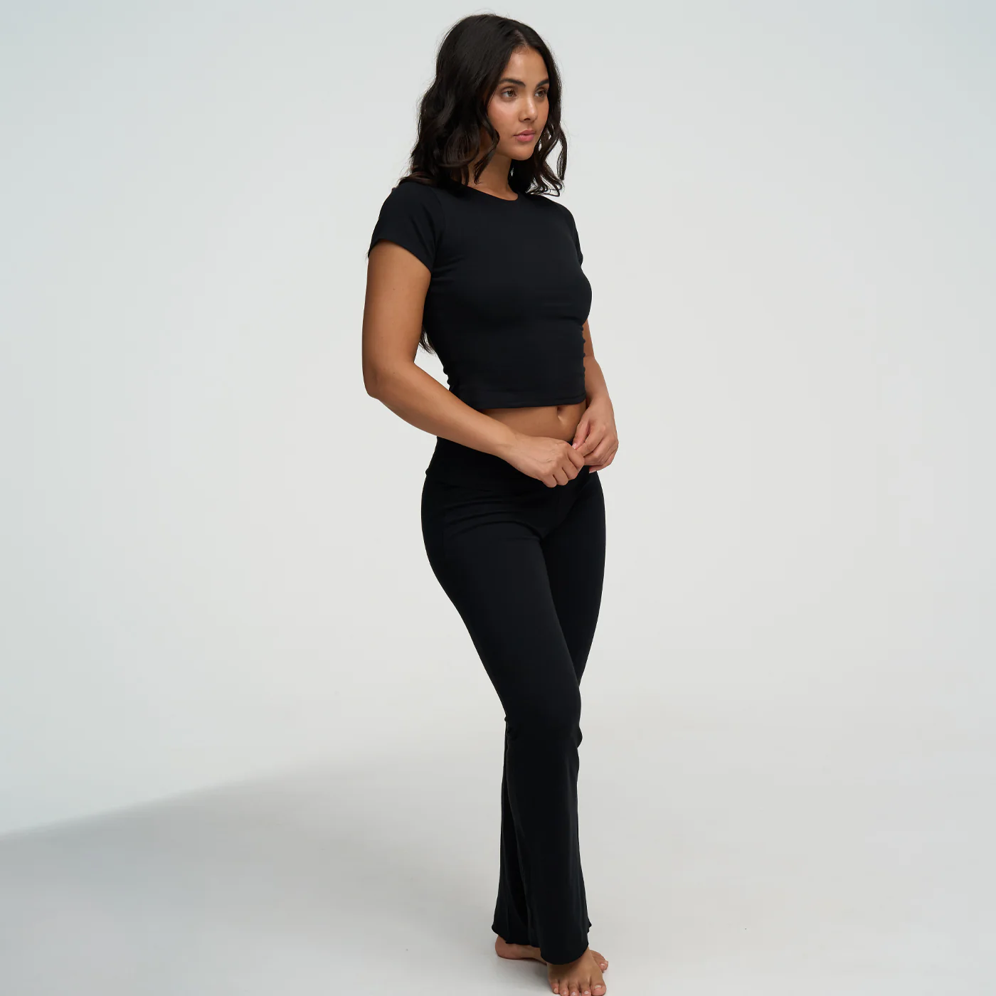 Cotton Flared Bootcut Leggings - Image 3
