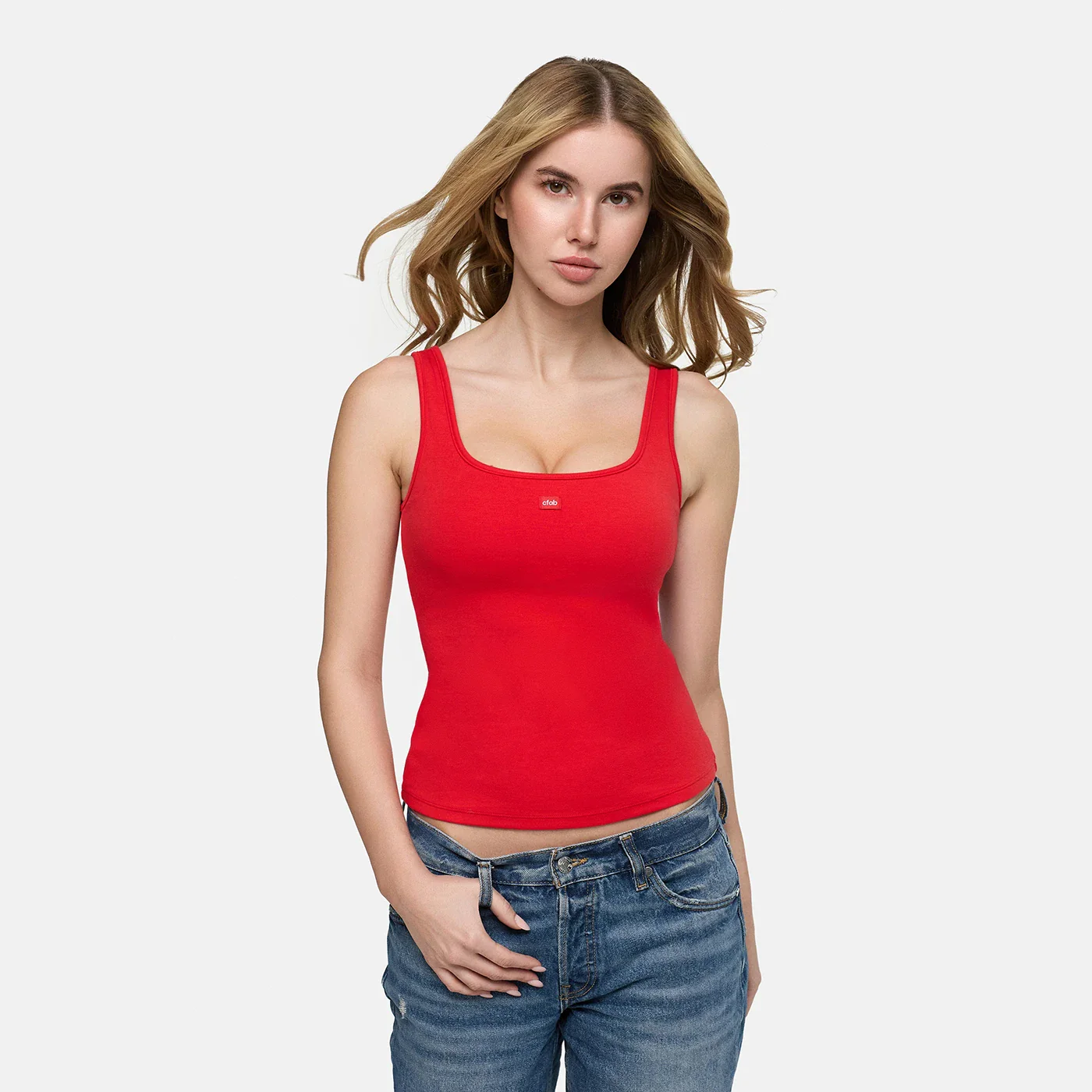 Cotton Tank with Built-In Push-Up Bra - Image 5