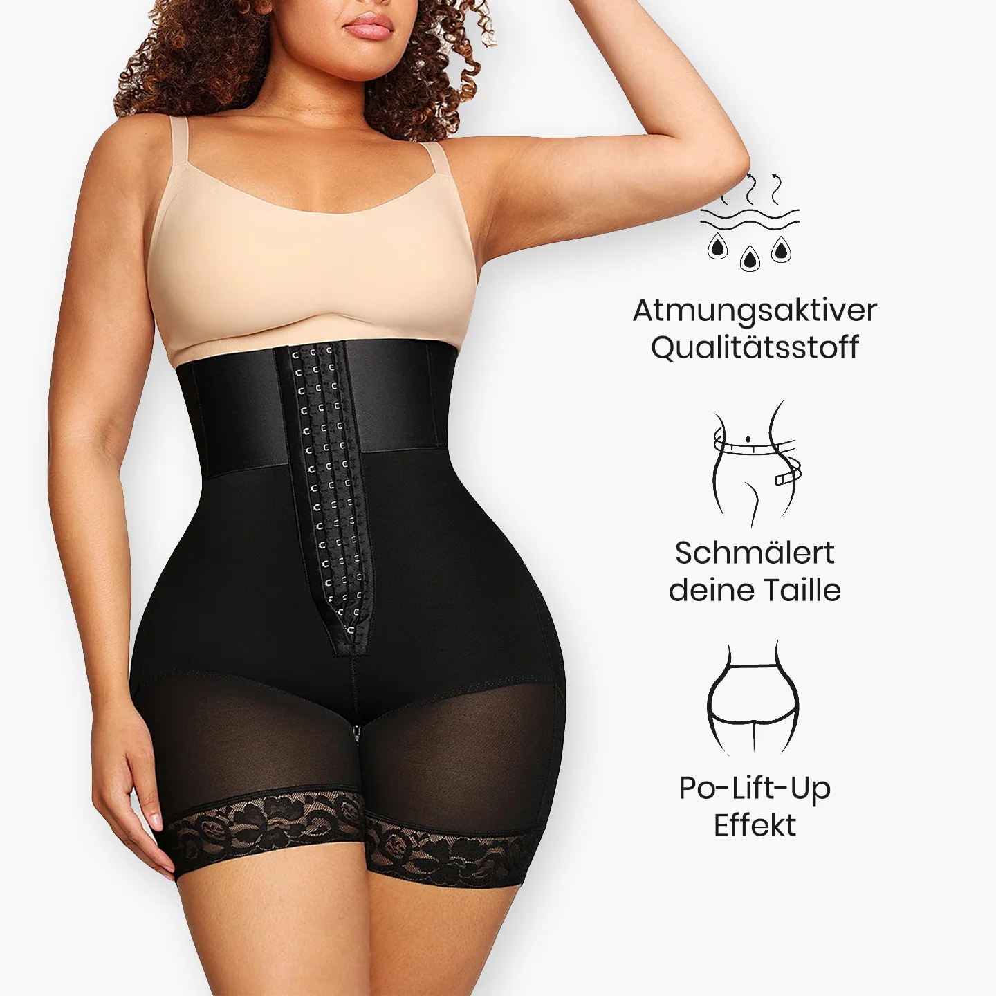 Hochtaillierte Form-Shorts mit Po-Lift und Bauchstütze - Image 4