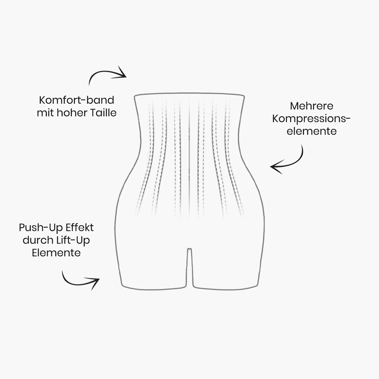 Hochtaillierte Form-Shorts mit Po-Lift und Bauchstütze - Image 7