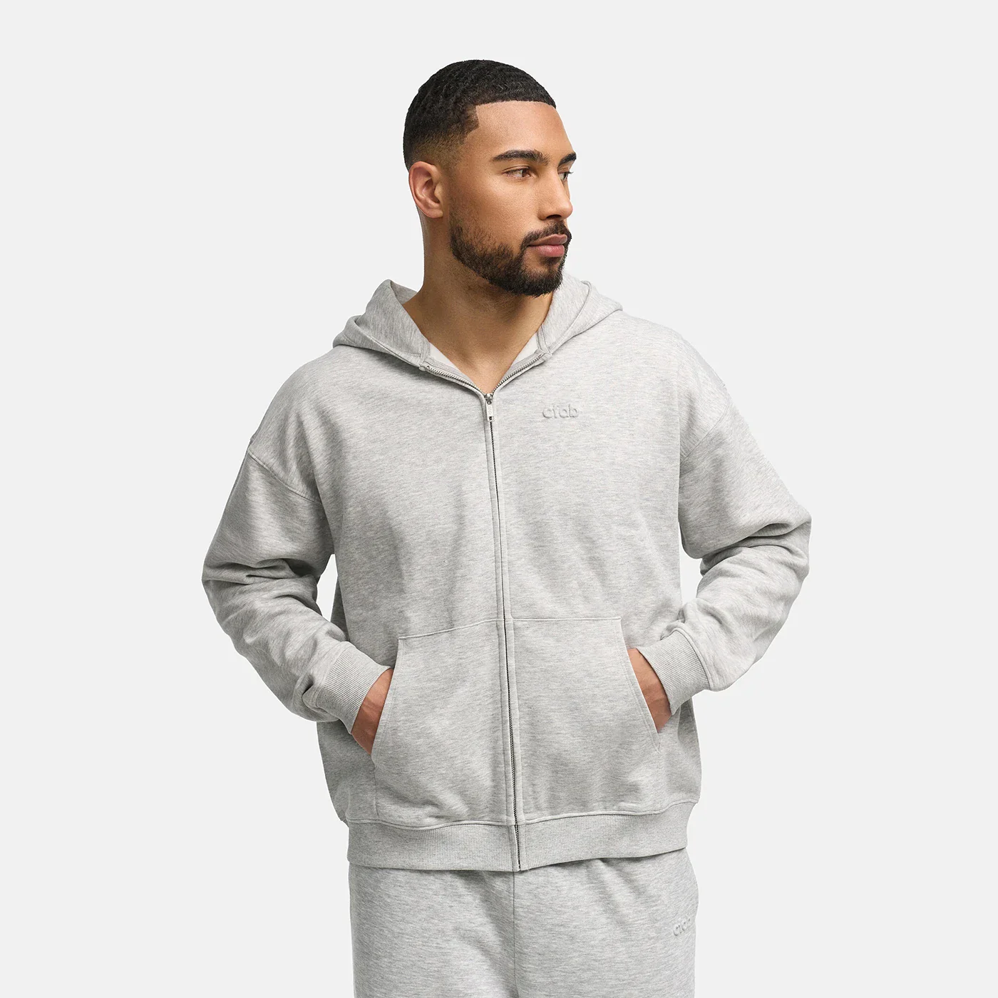Menswear Relaxed Fit Zip Hoodie - Image 2