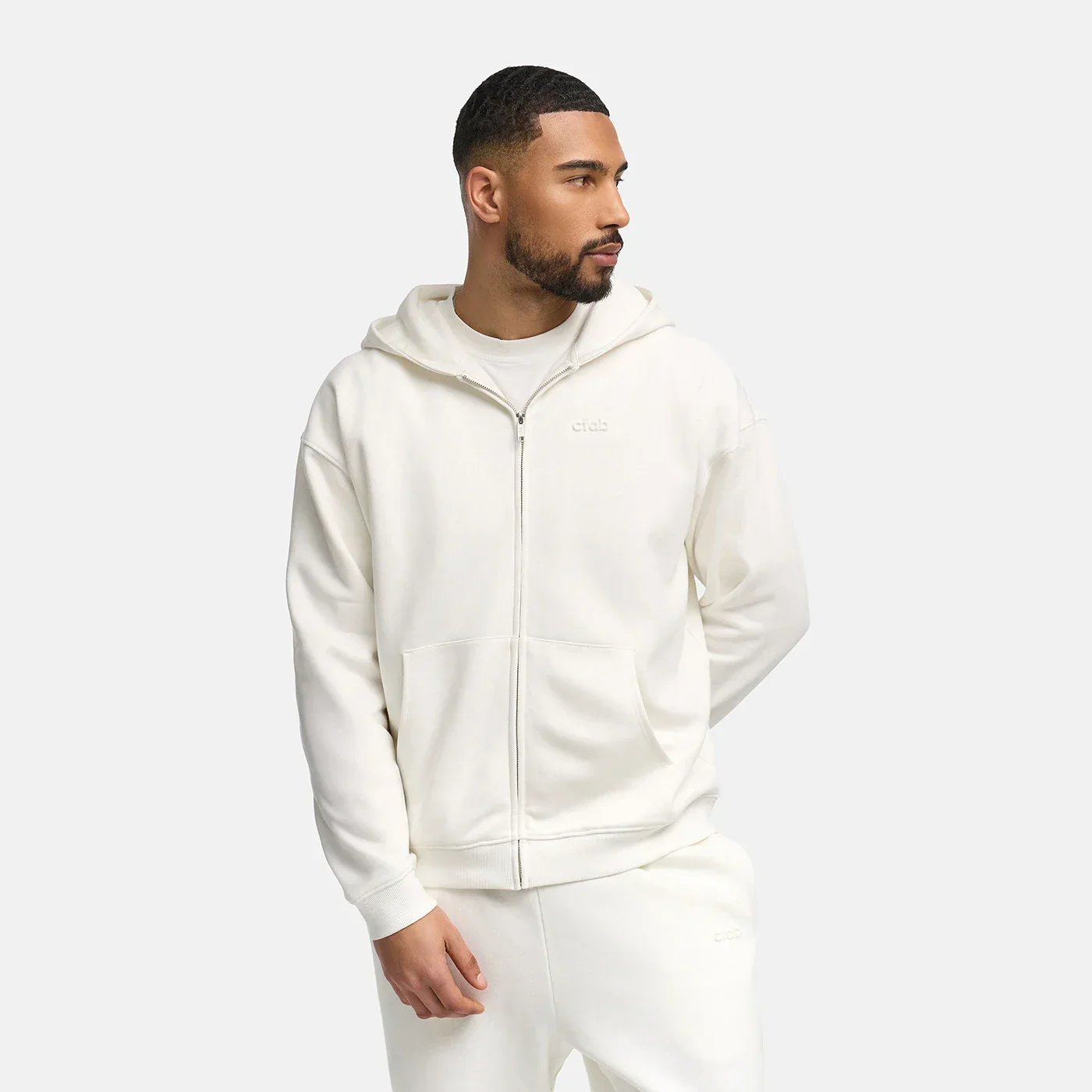 Menswear Relaxed Fit Zip Hoodie - Image 3