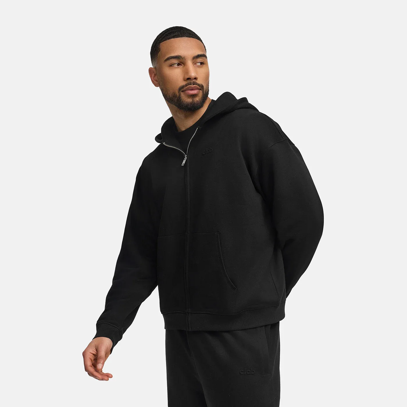 Menswear Relaxed Fit Zip Hoodie - Image 4