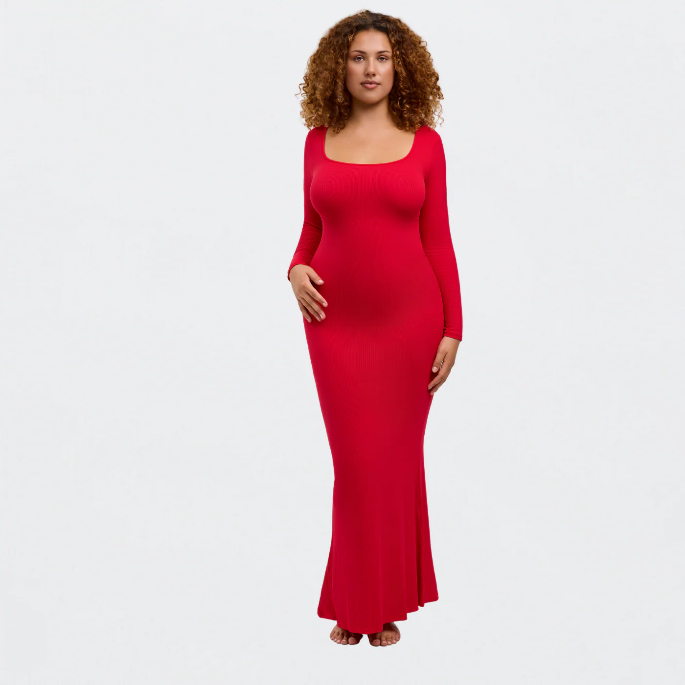 Ribbed Long Sleeve Maxikleid - Image 15