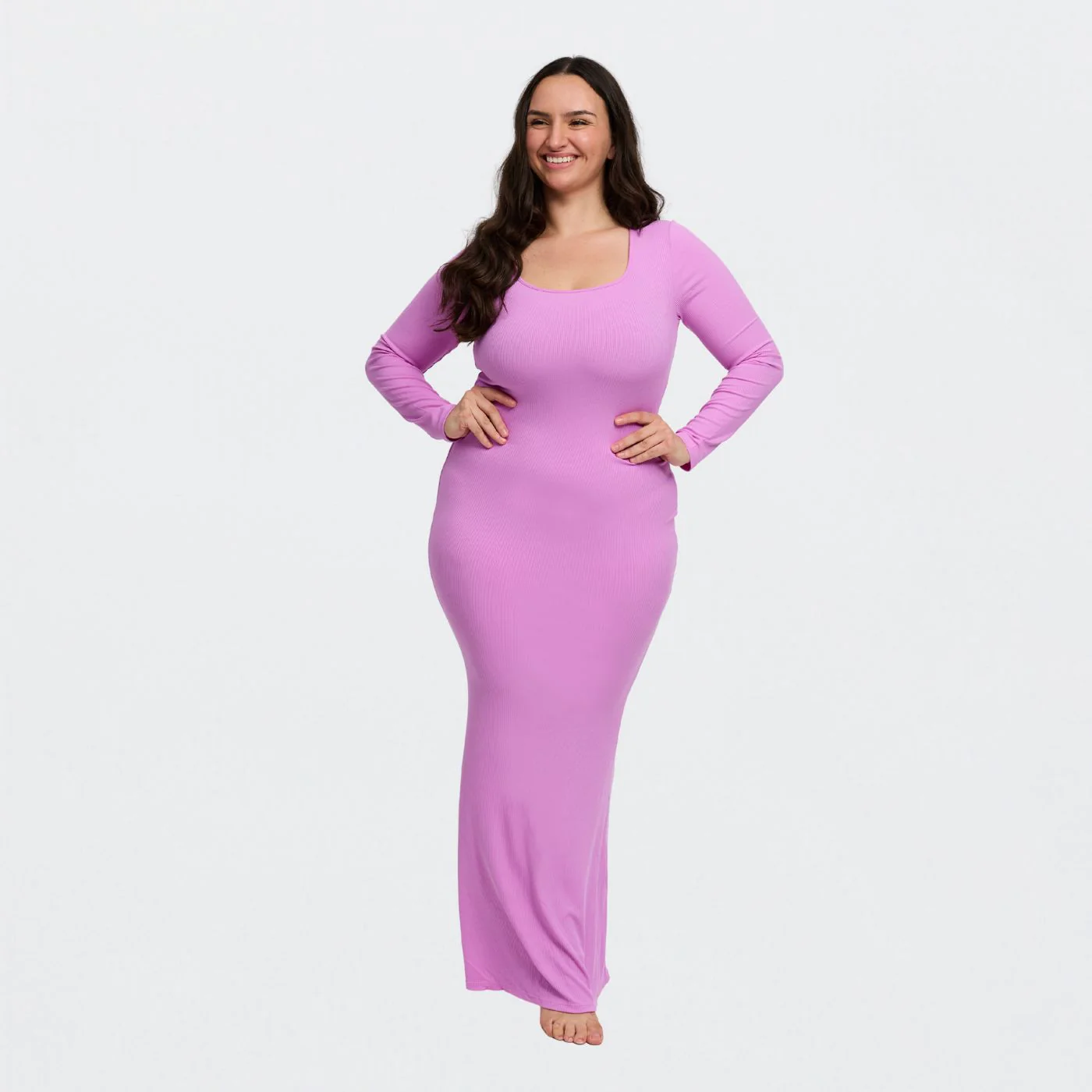 Ribbed Long Sleeve Maxikleid - Image 17