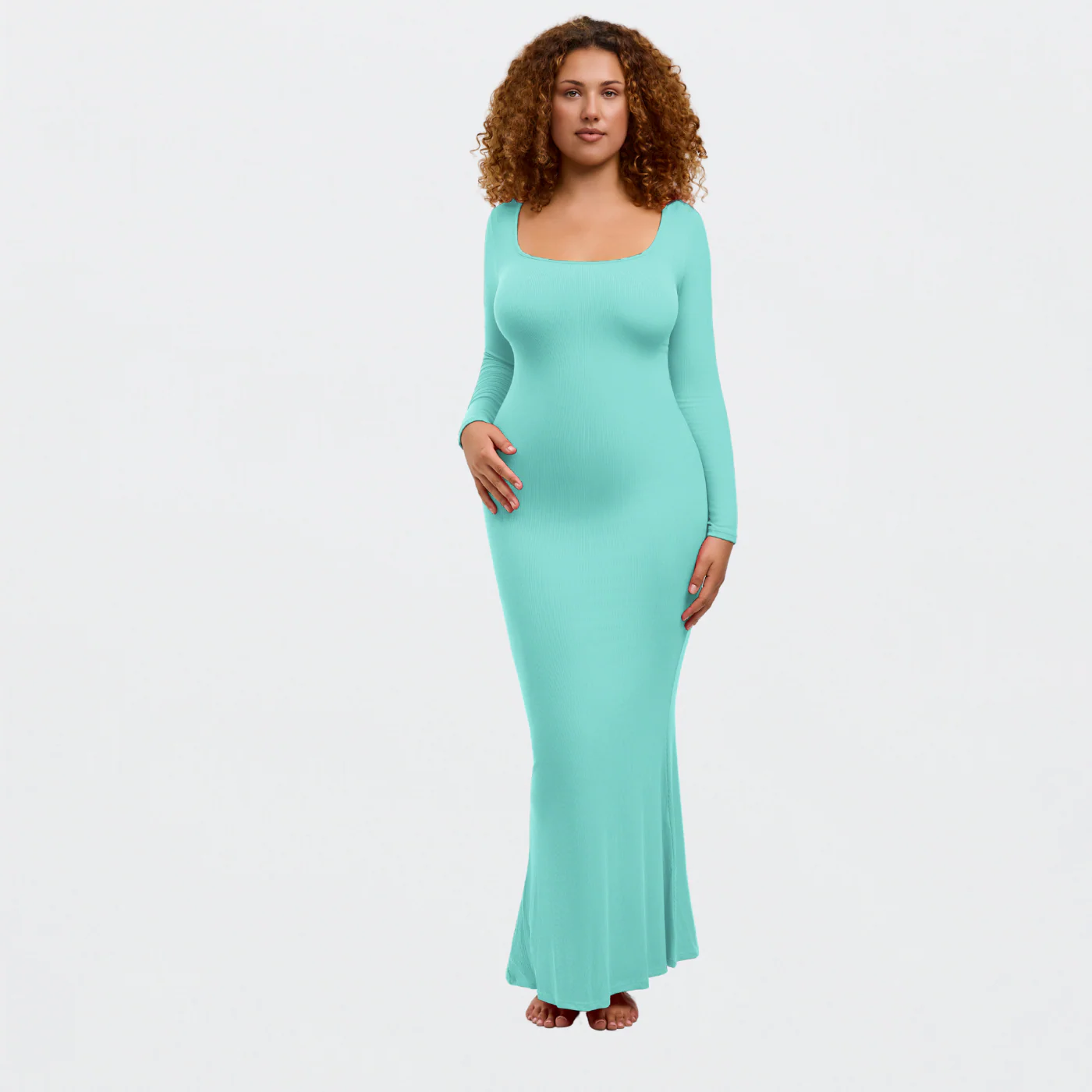 Ribbed Long Sleeve Maxikleid - Image 19