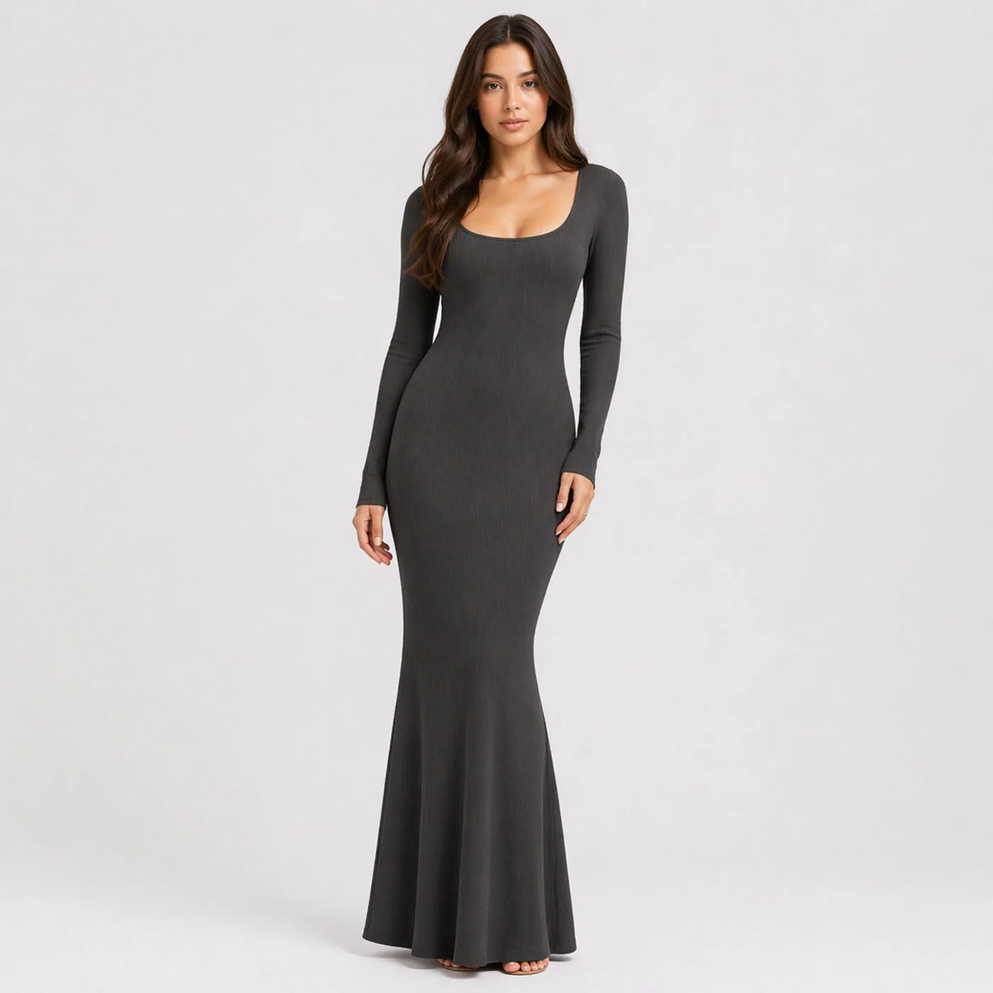 Ribbed Long Sleeve Maxikleid - Image 20