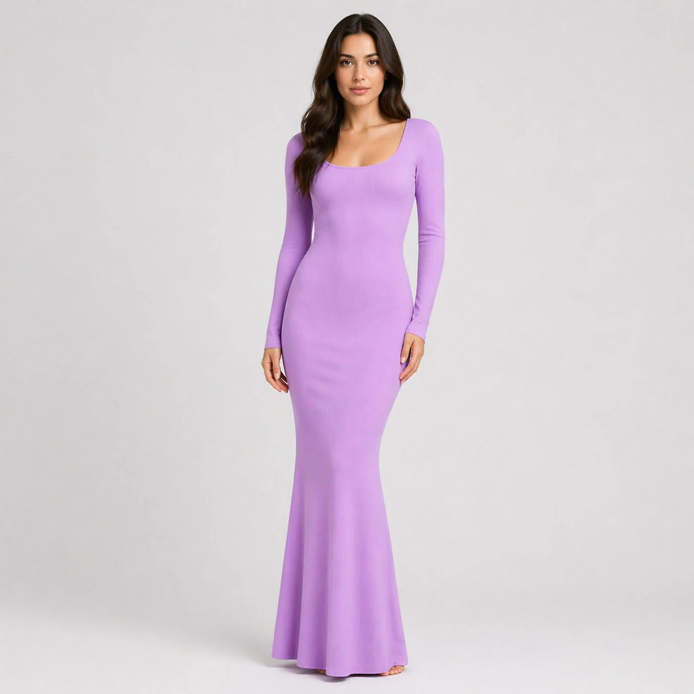 Ribbed Long Sleeve Maxikleid - Image 21