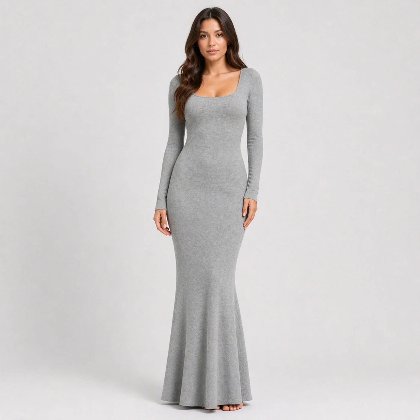 Ribbed Long Sleeve Maxikleid - Image 23