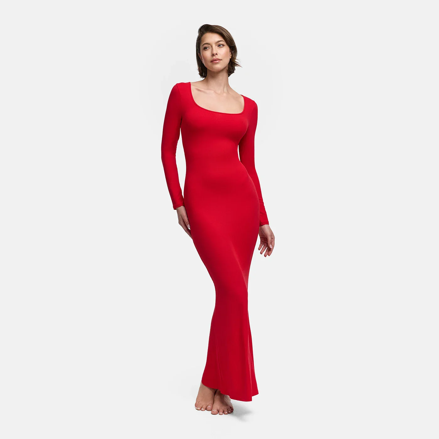Ribbed Long Sleeve Maxikleid - Image 25
