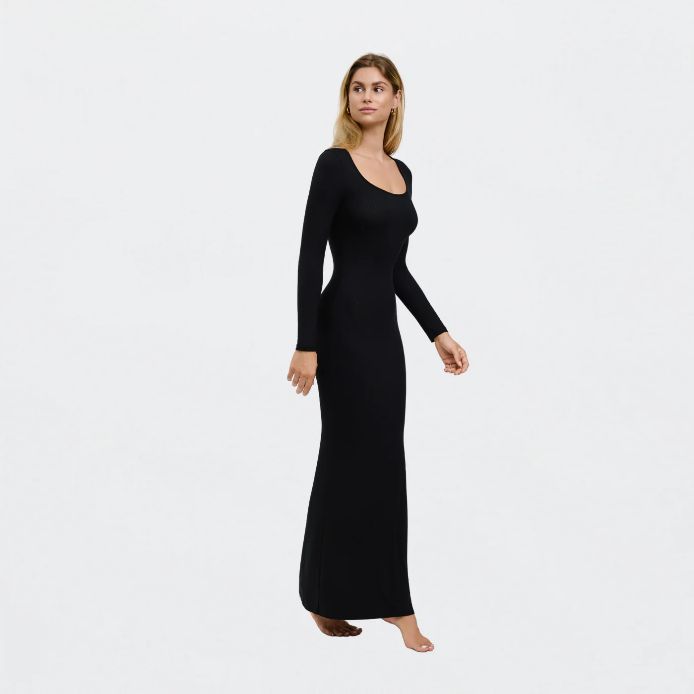 Ribbed Long Sleeve Maxikleid - Image 4