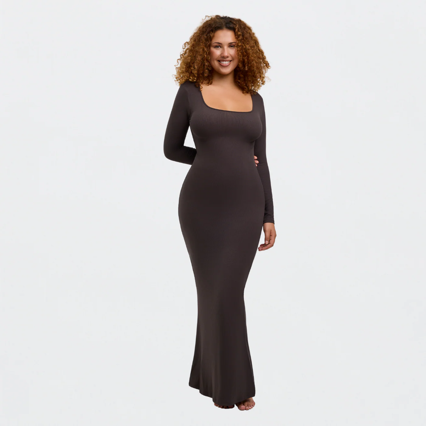Ribbed Long Sleeve Maxikleid - Image 7