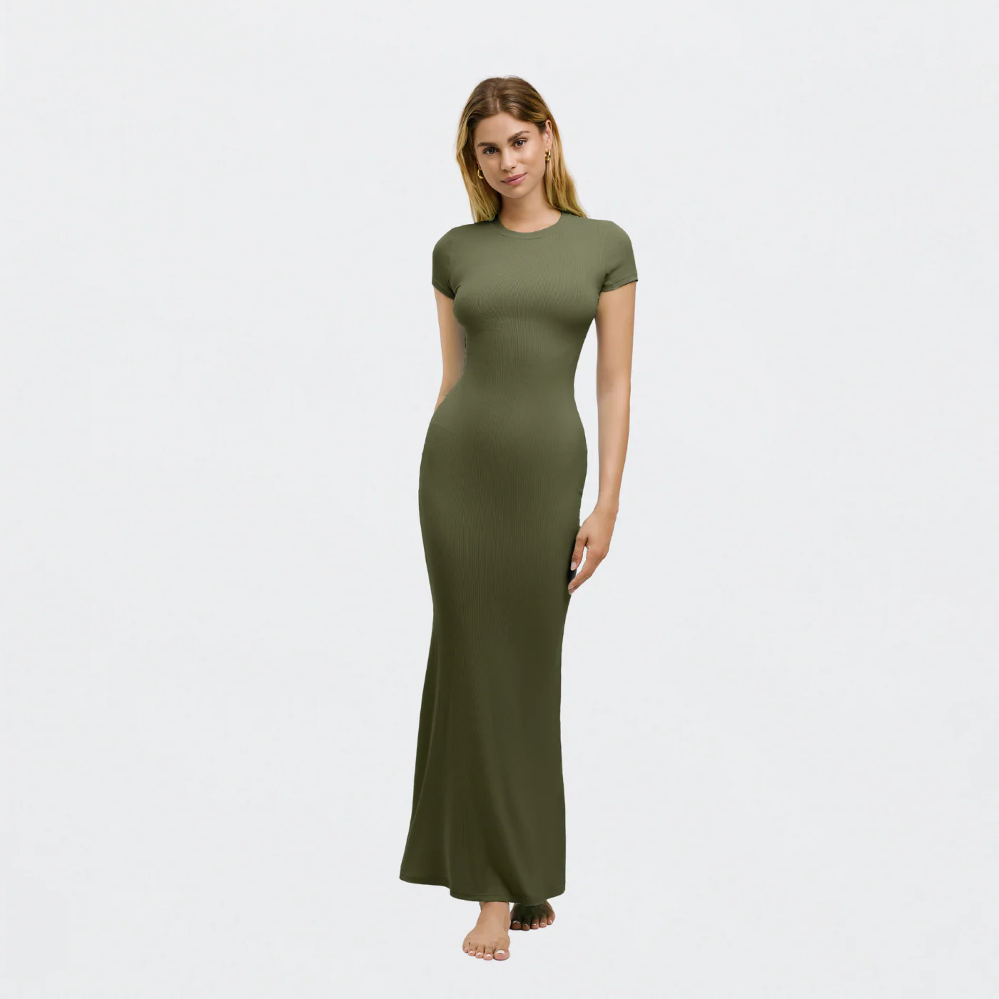 Ribbed T-Shirt Maxikleid - Image 13