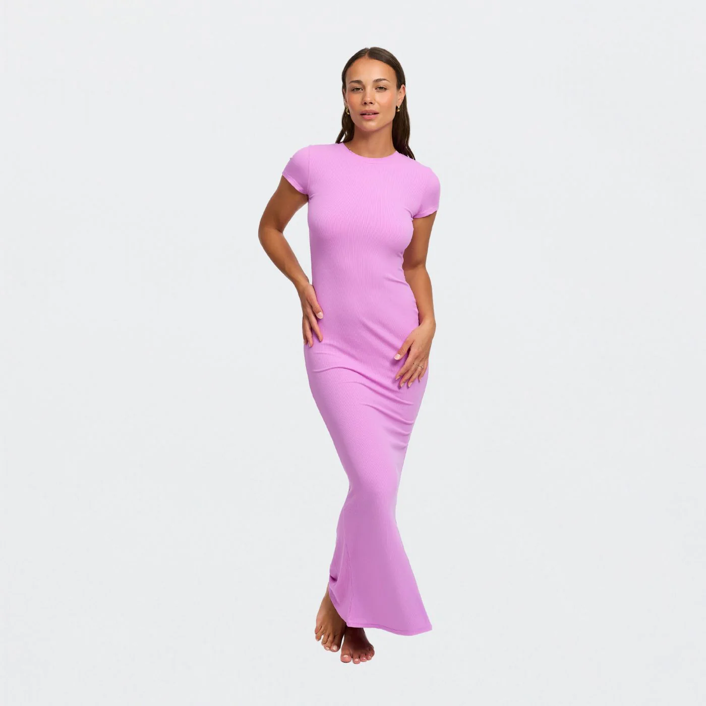 Ribbed T-Shirt Maxikleid - Image 21
