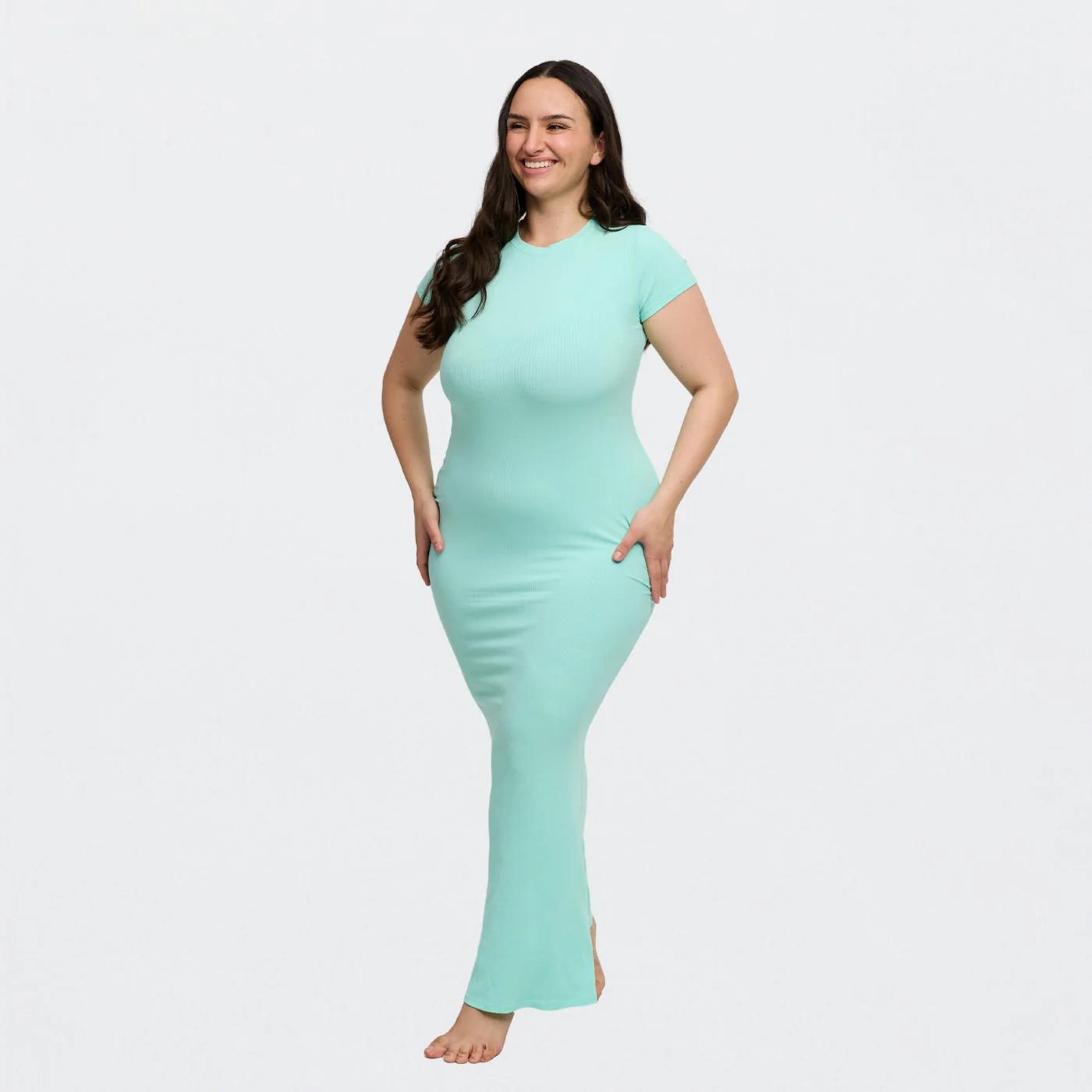 Ribbed T-Shirt Maxikleid - Image 23