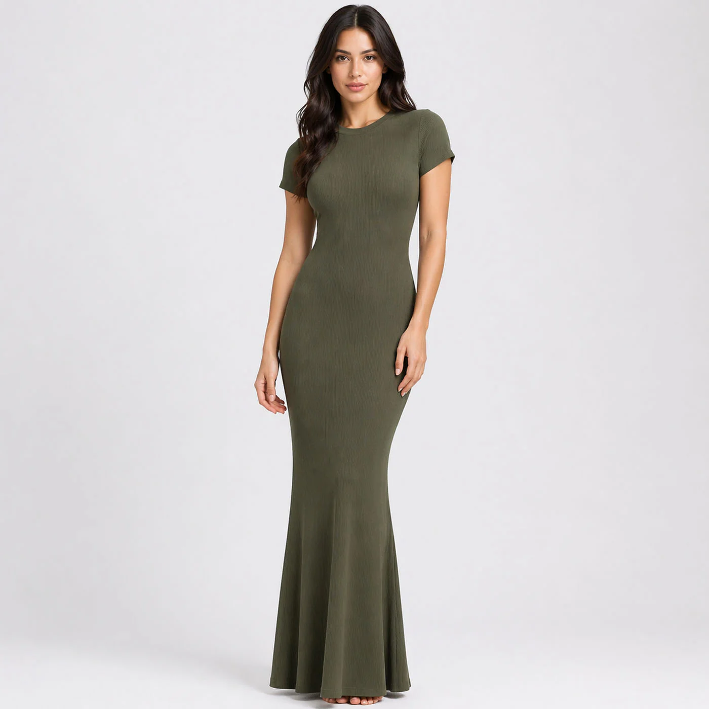 Ribbed T-Shirt Maxikleid - Image 25