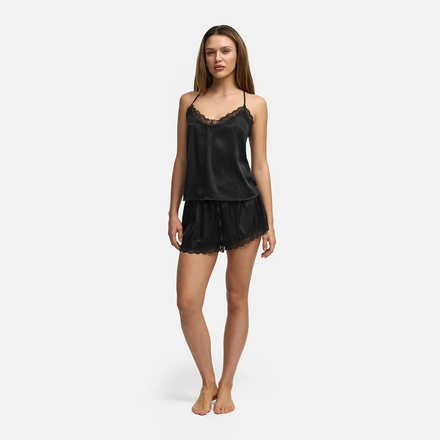 Satin Cami Top mit Spitze - Image 10