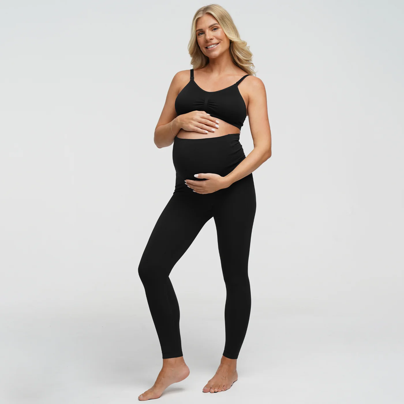 Seamless Umstandsleggings mit hohem Bund - Image 3