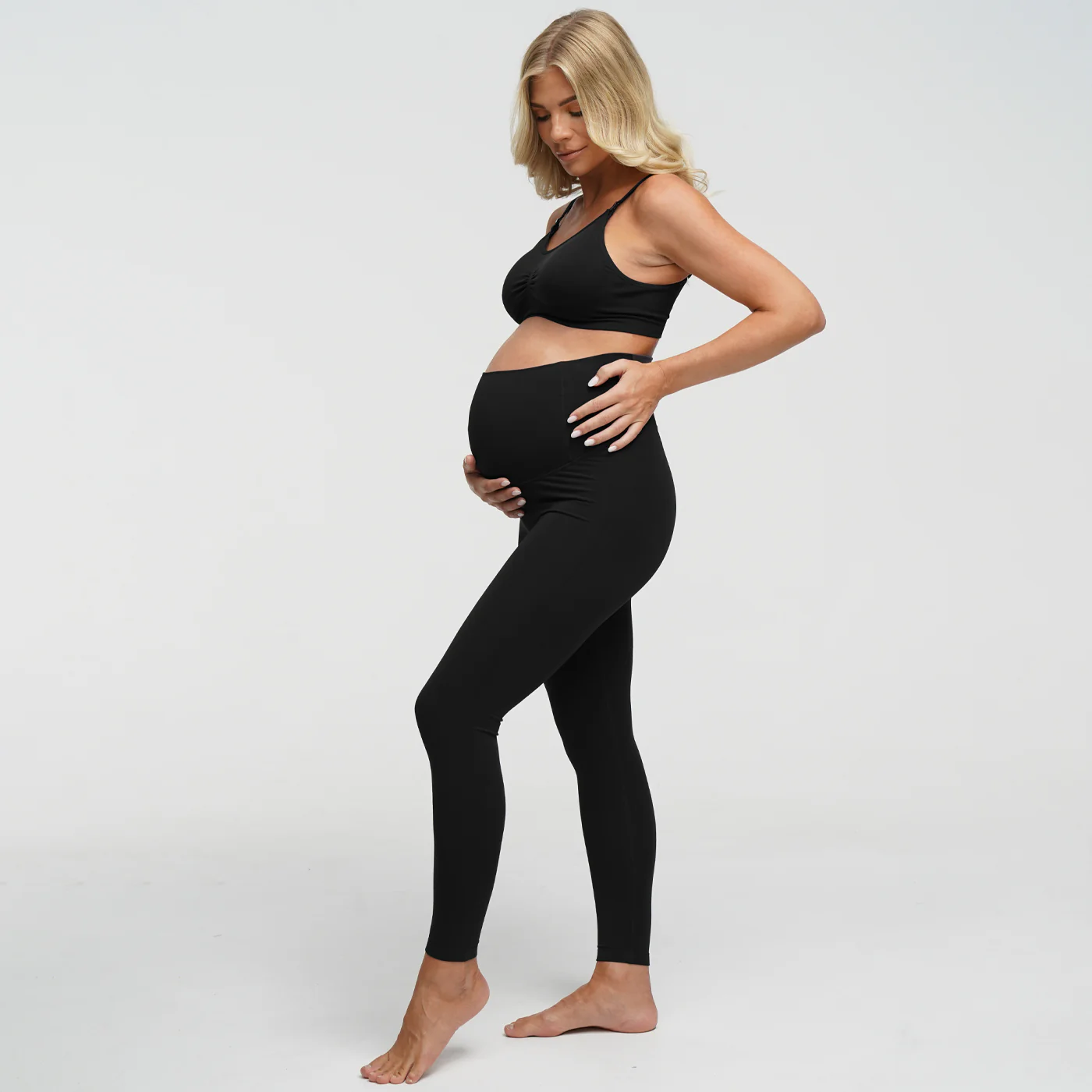 Seamless Umstandsleggings mit hohem Bund - Image 4