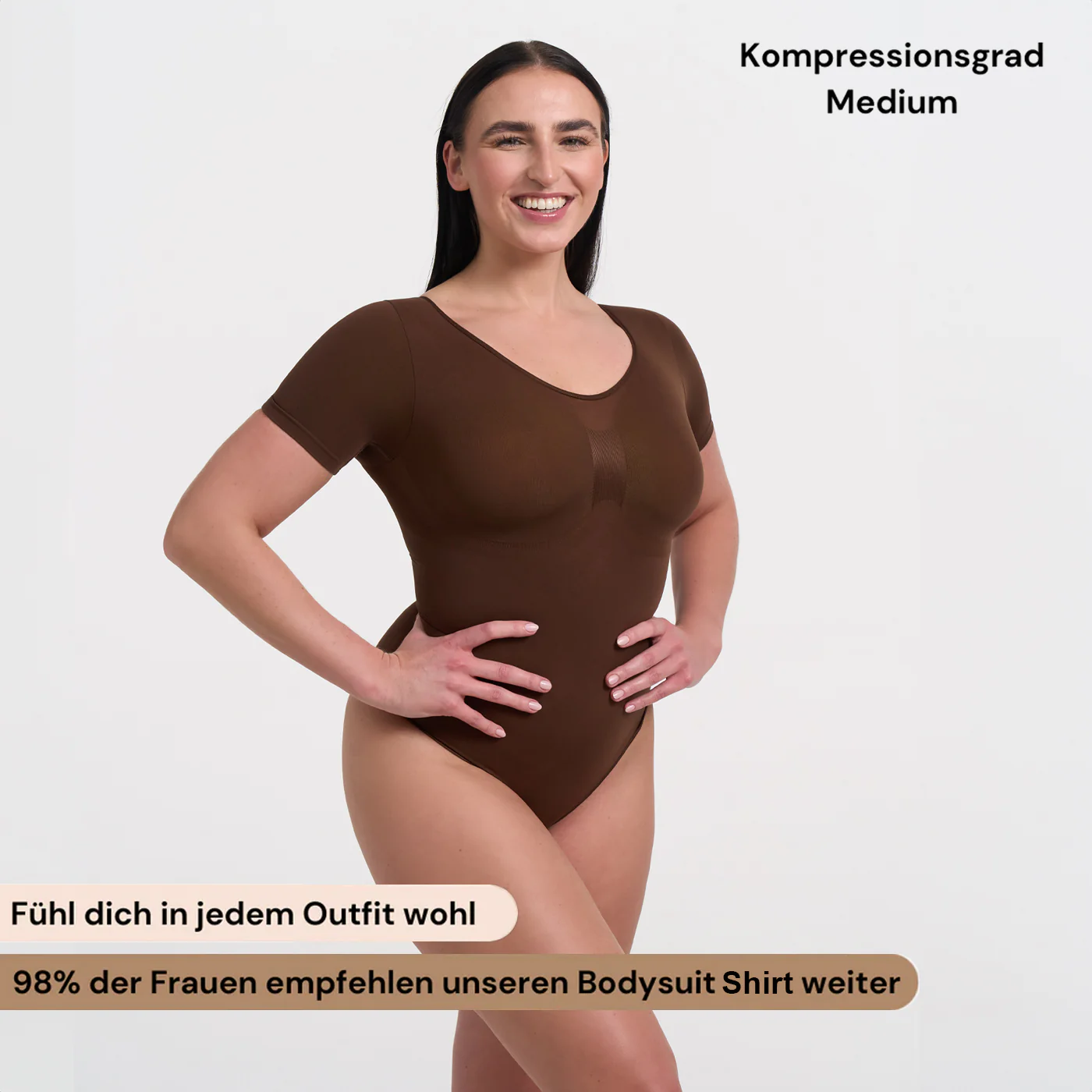 Bodysuit Sculpting Shapewear T-Shirt mit Slip - Image 14