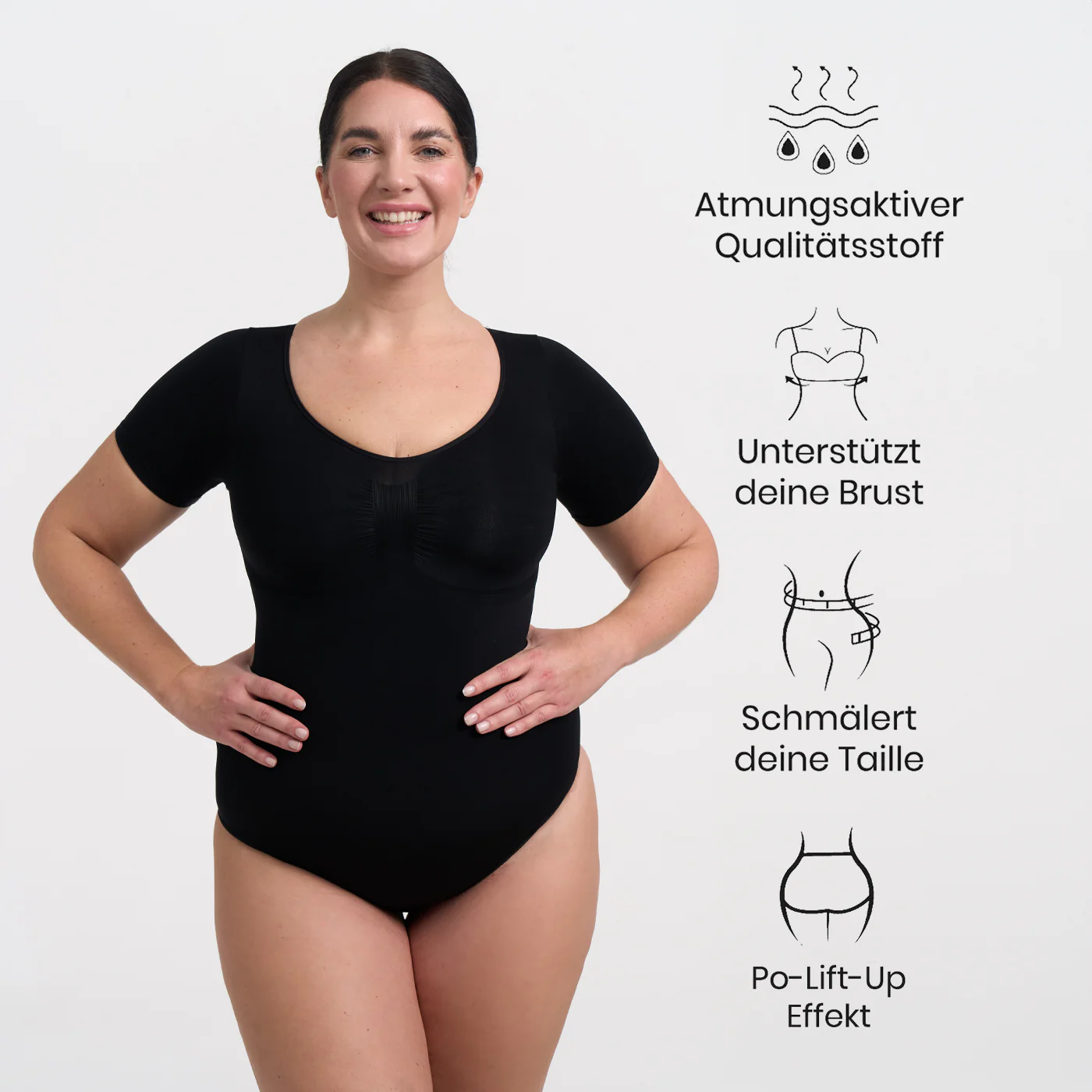 Bodysuit Sculpting Shapewear T-Shirt mit Slip - Image 6