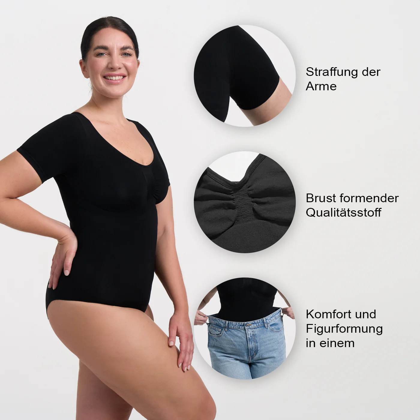 Bodysuit Sculpting Shapewear T-Shirt mit Slip - Image 8