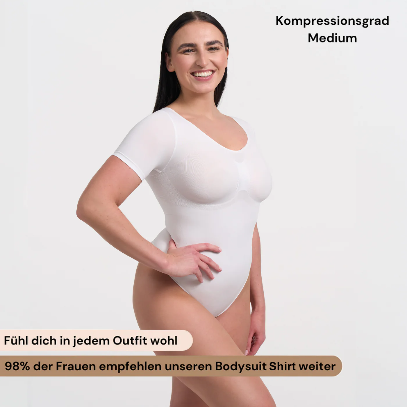 Bodysuit Sculpting Shapewear T-Shirt mit String - Image 12