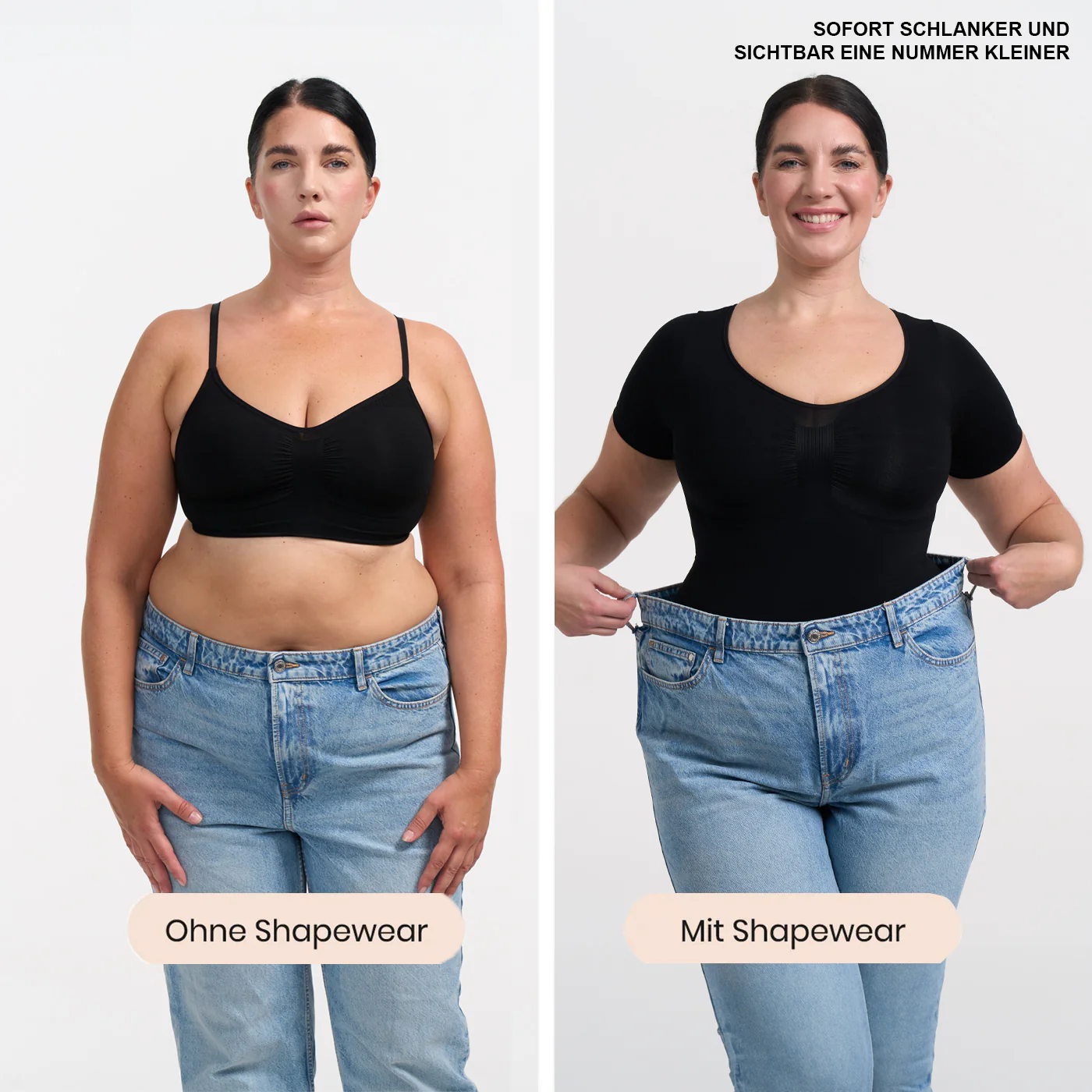 Bodysuit Sculpting Shapewear T-Shirt mit String - Image 3