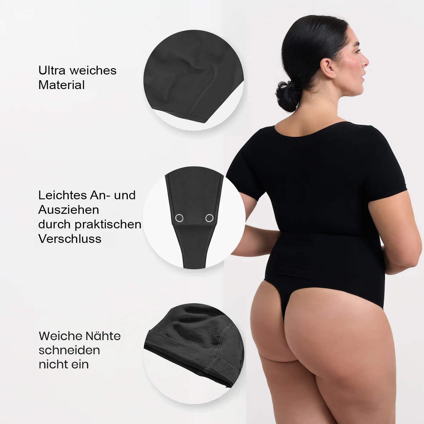 Bodysuit Sculpting Shapewear T-Shirt mit String - Image 7