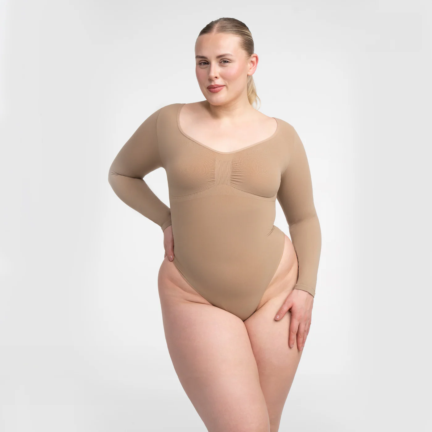 Bodysuit Sculpting Shapewear Longsleeve mit Slip - Medium Shape - Image 13