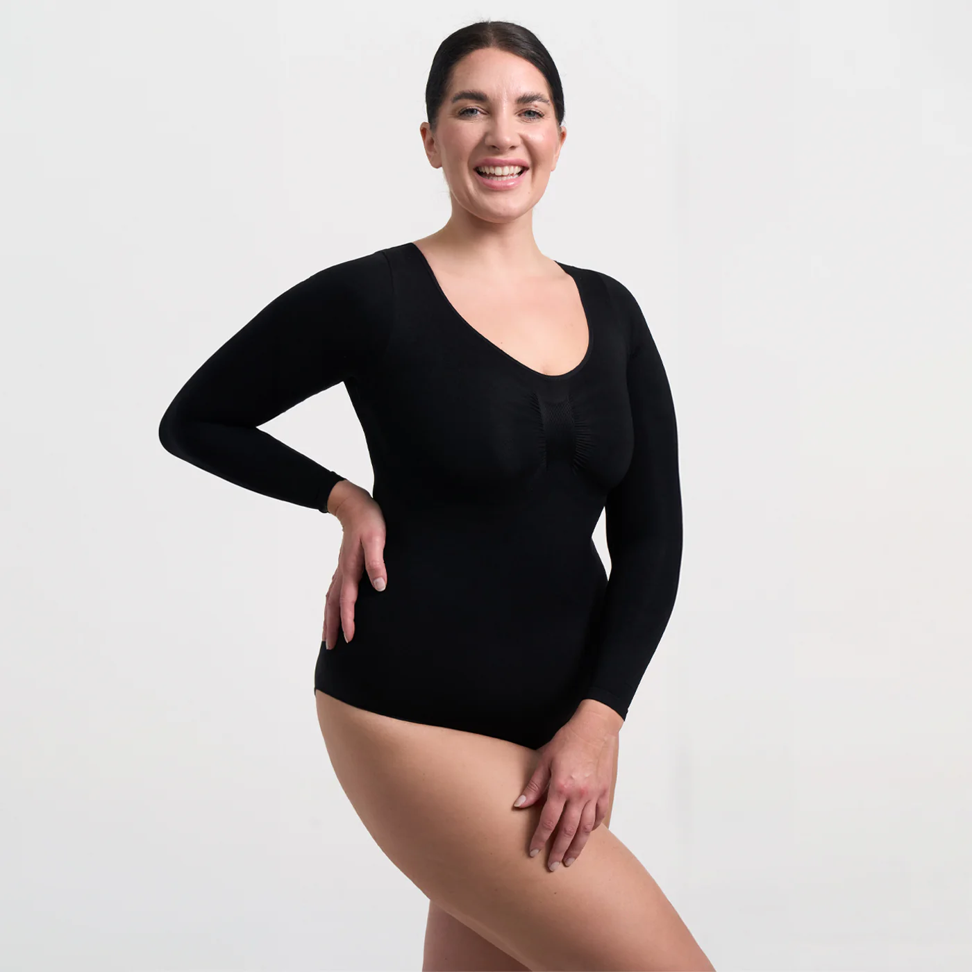 Bodysuit Sculpting Shapewear Longsleeve mit Slip - Medium Shape - Image 5
