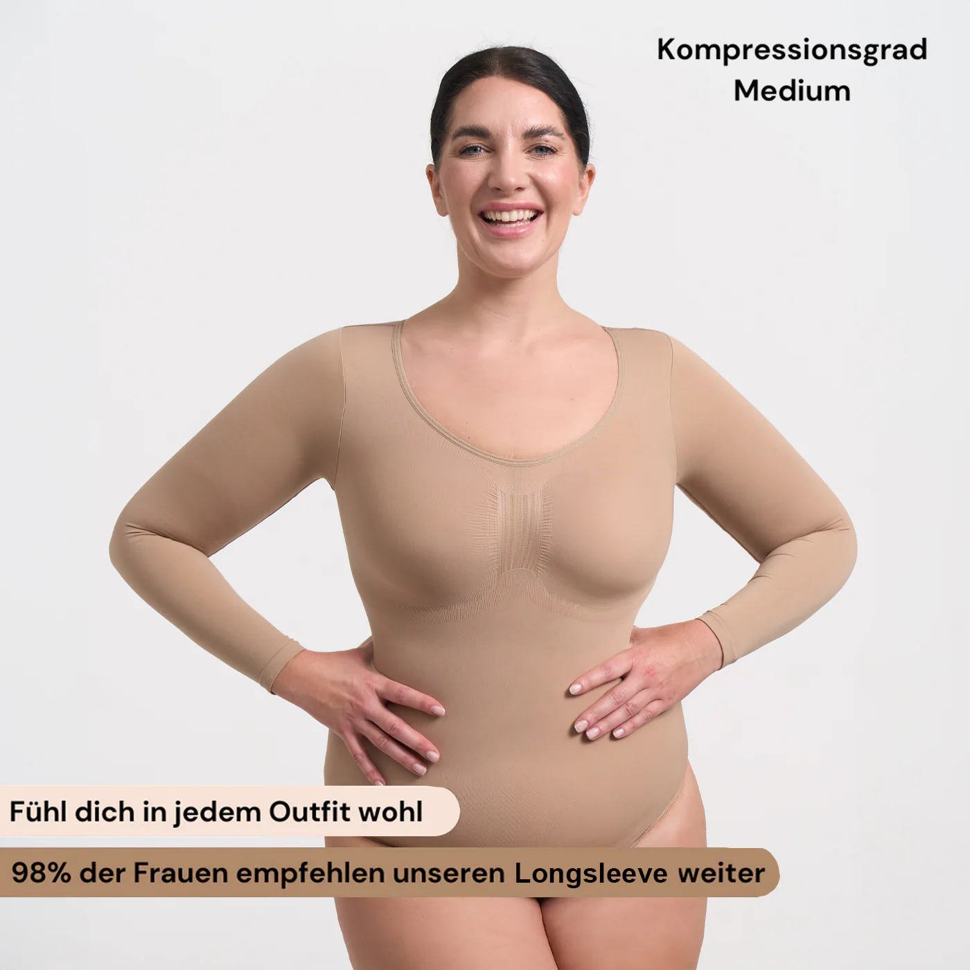 Bodysuit Sculpting Shapewear Longsleeve mit String - Image 10