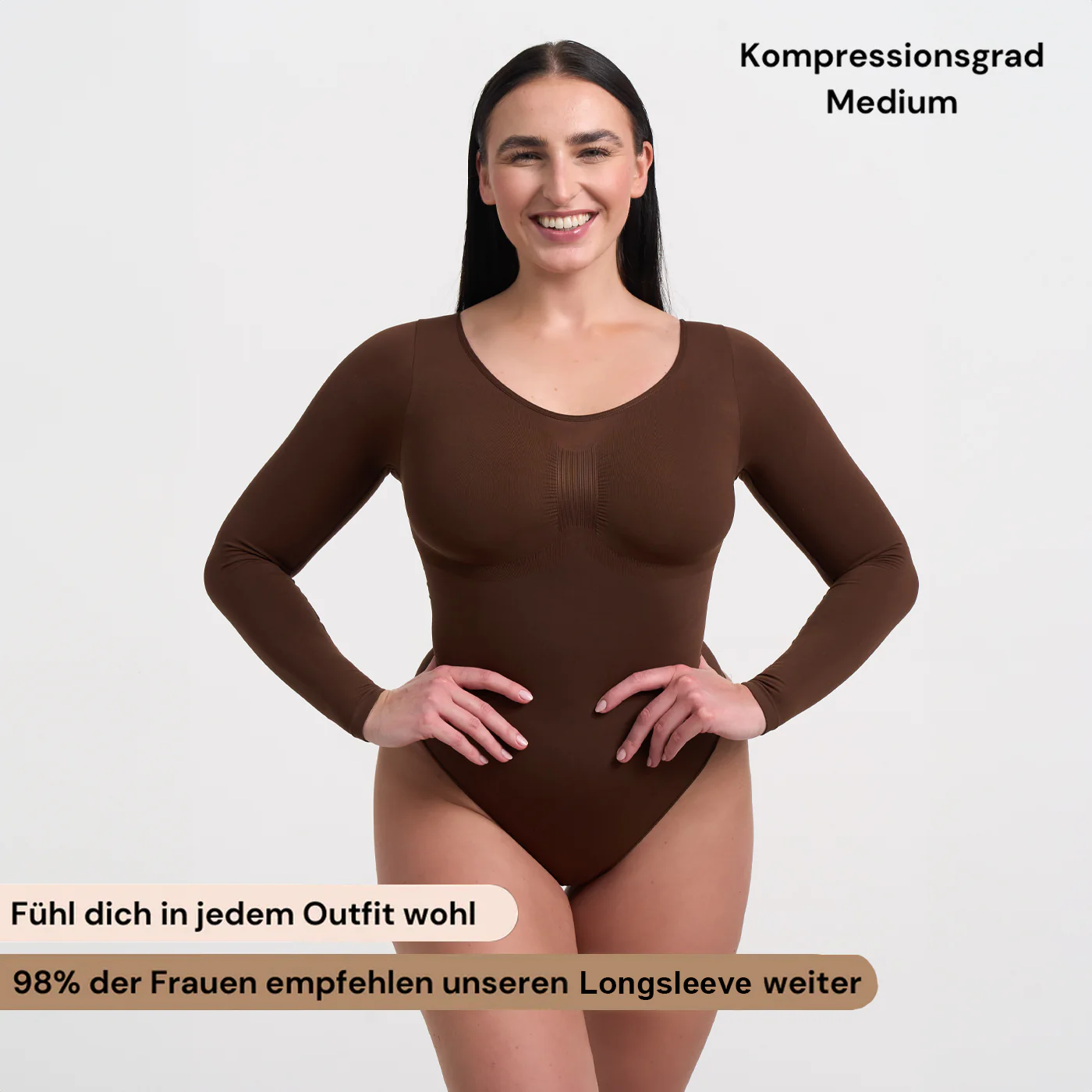 Bodysuit Sculpting Shapewear Longsleeve mit String - Image 14