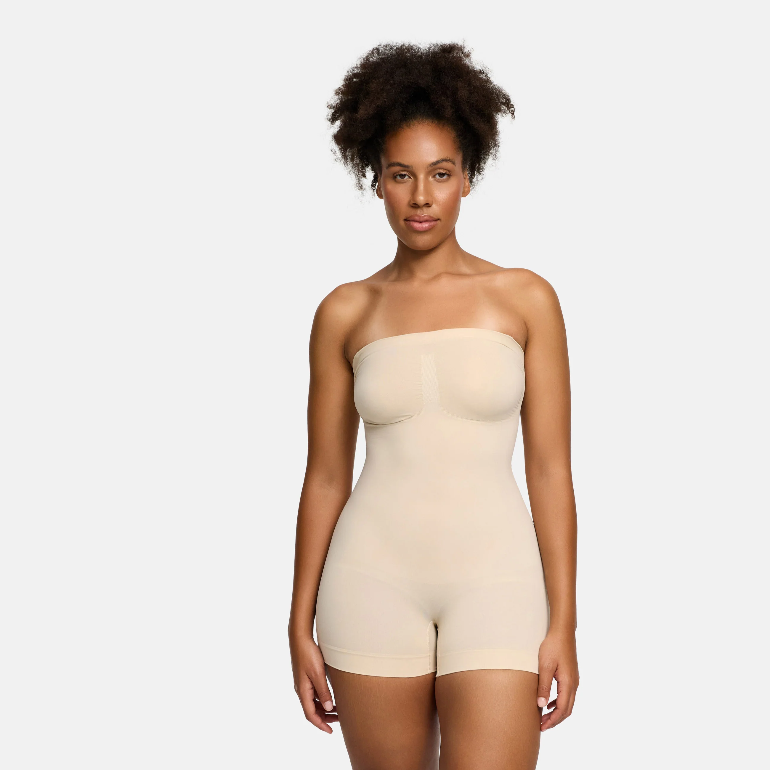 Trägerloser Bodysuit Sculpting Shapewear mit Shorts - Image 12