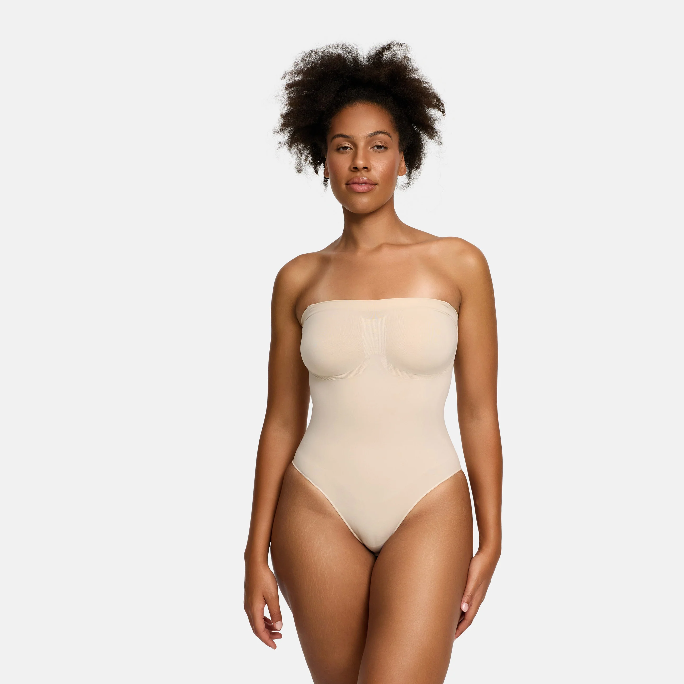 Trägerloser Bodysuit Sculpting Shapewear mit String - Image 11