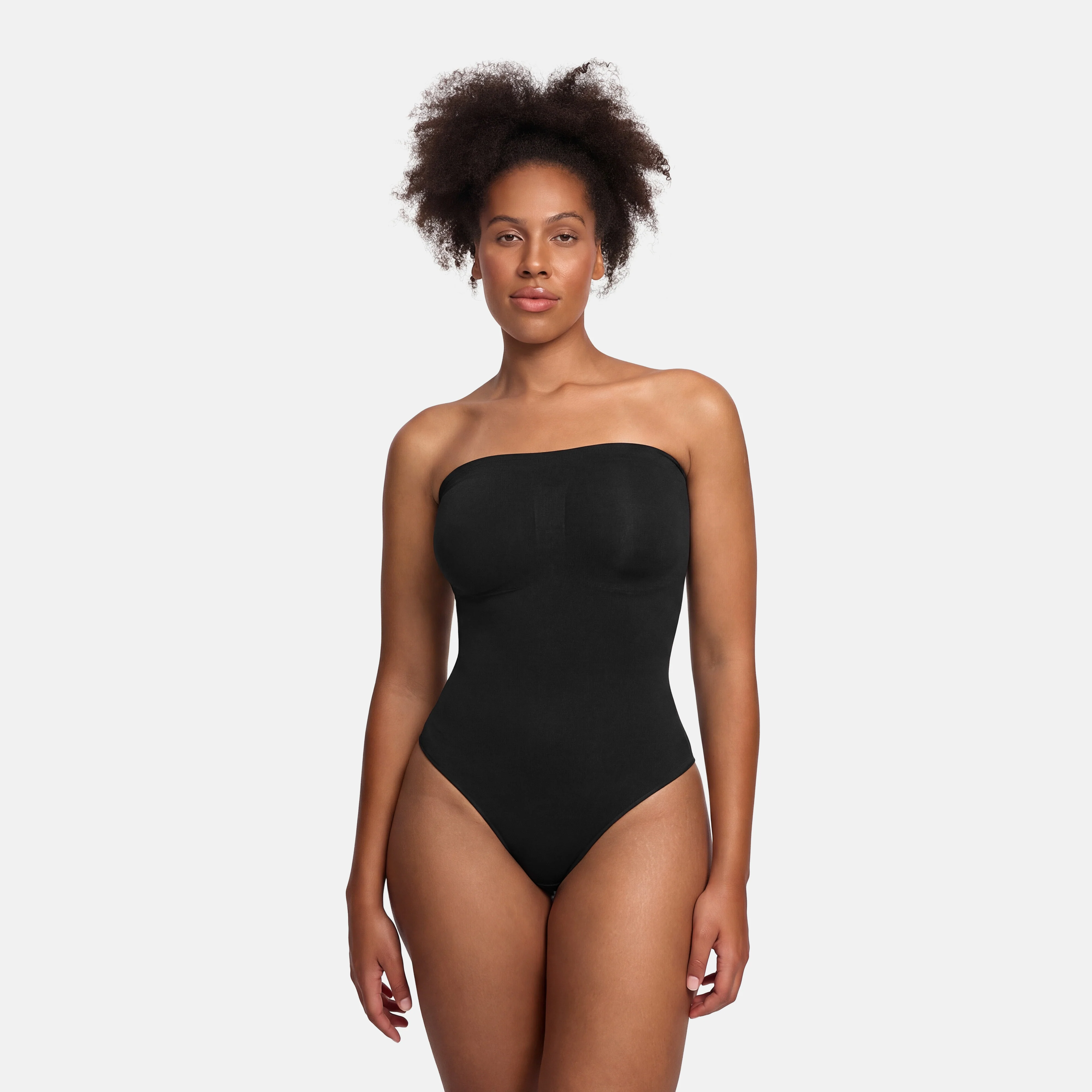 Trägerloser Bodysuit Sculpting Shapewear mit String - Image 3