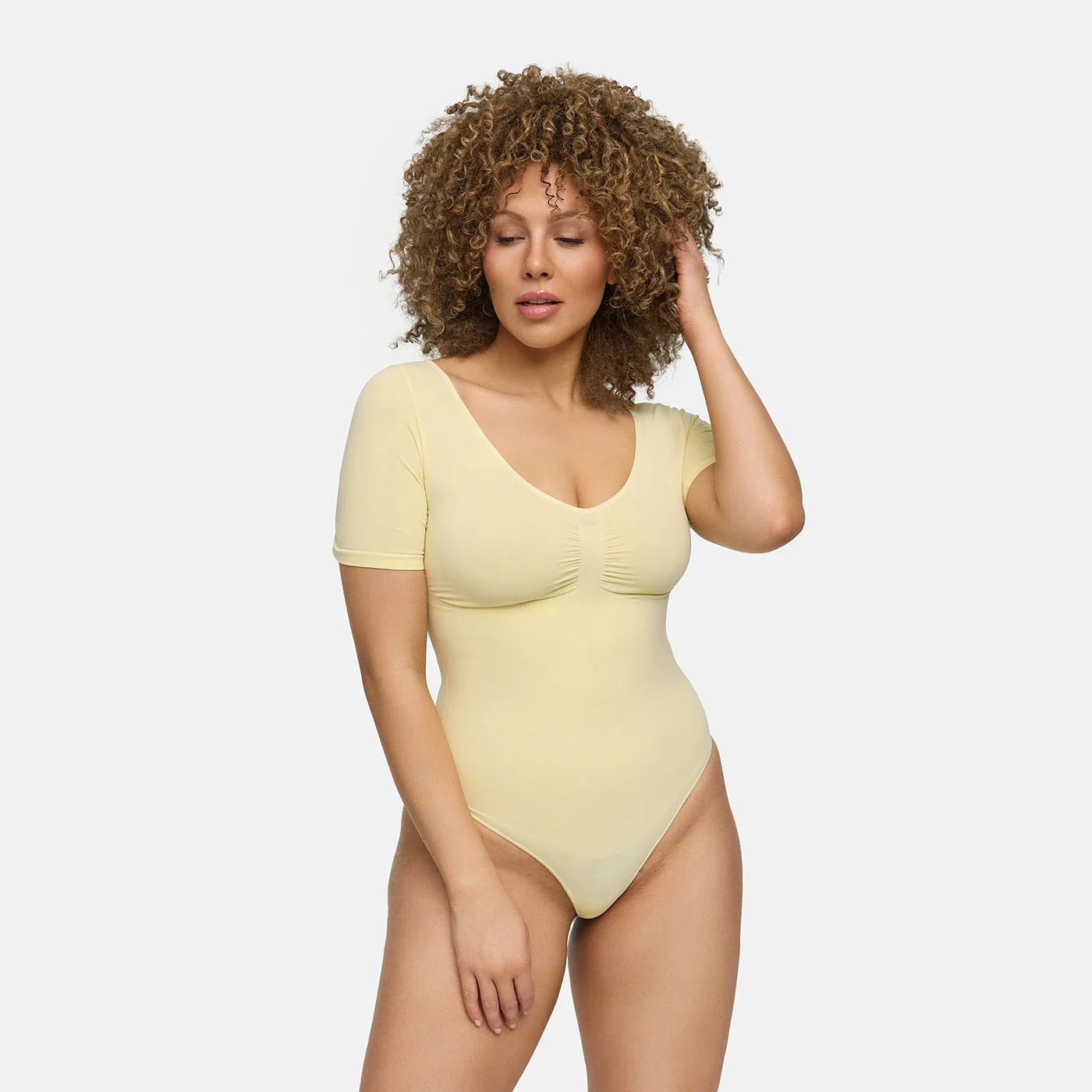 T-Shirt Bodysuit Sculpting Shapewear mit Slip - Image 34