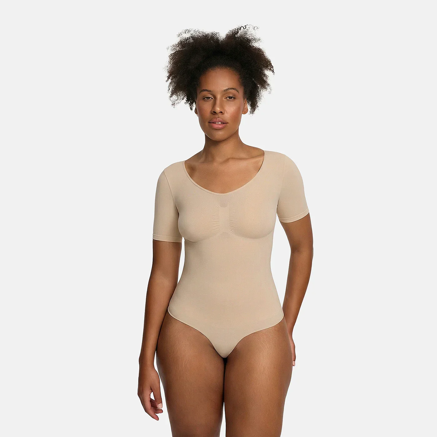 T-Shirt Bodysuit Sculpting Shapewear mit Slip - Image 19