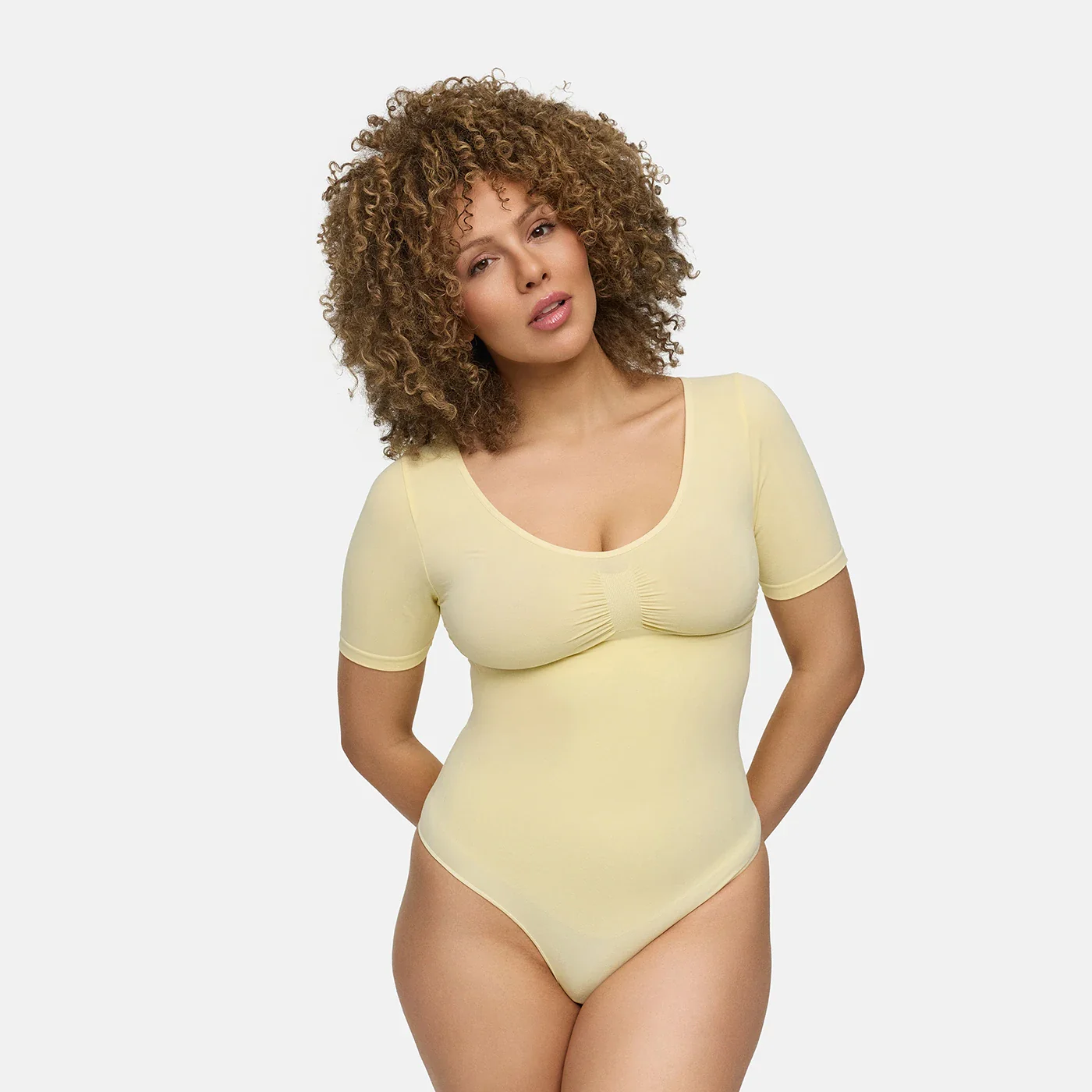 T-Shirt Bodysuit Sculpting Shapewear mit String - Image 30