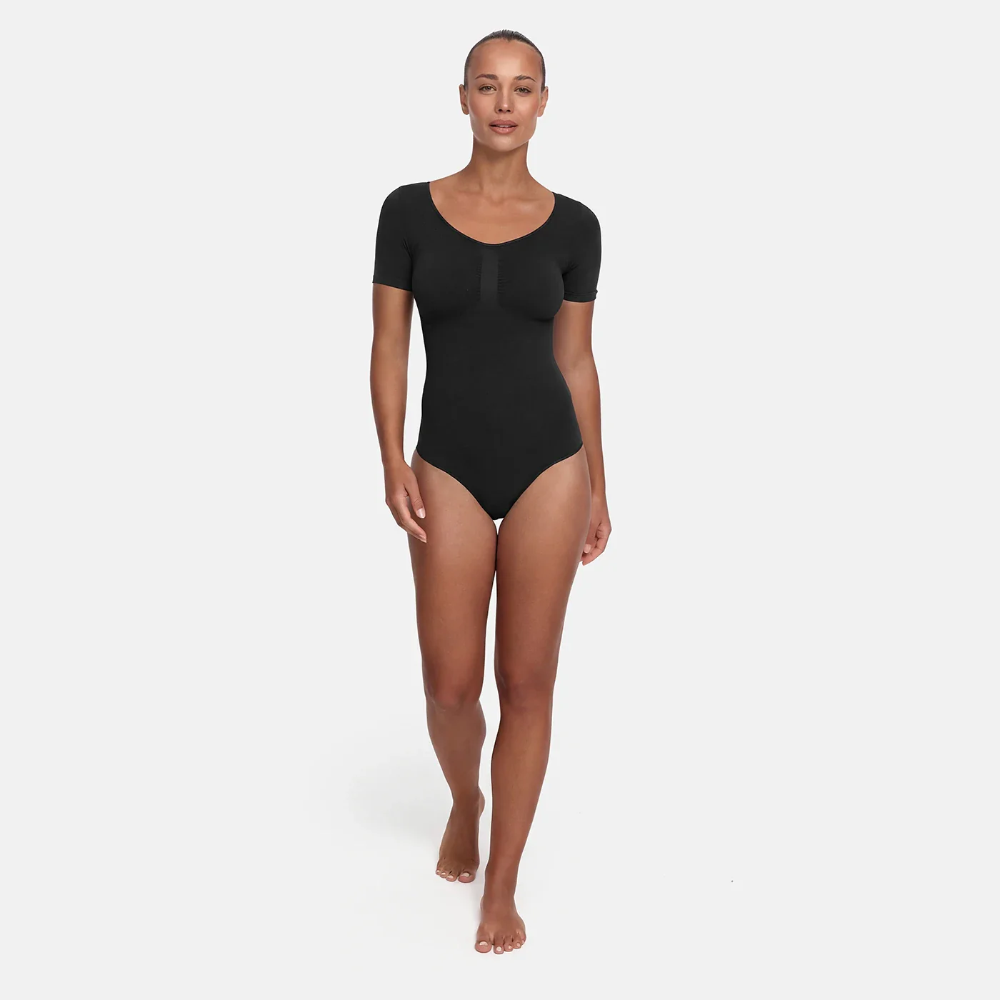 T-Shirt Bodysuit Sculpting Shapewear mit String - Image 4